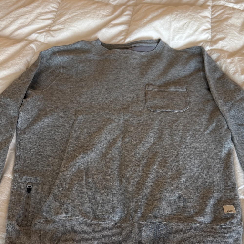 Vuori Jeffreys Pullover Gray Long Sleeve Top - Picture 5 of 15